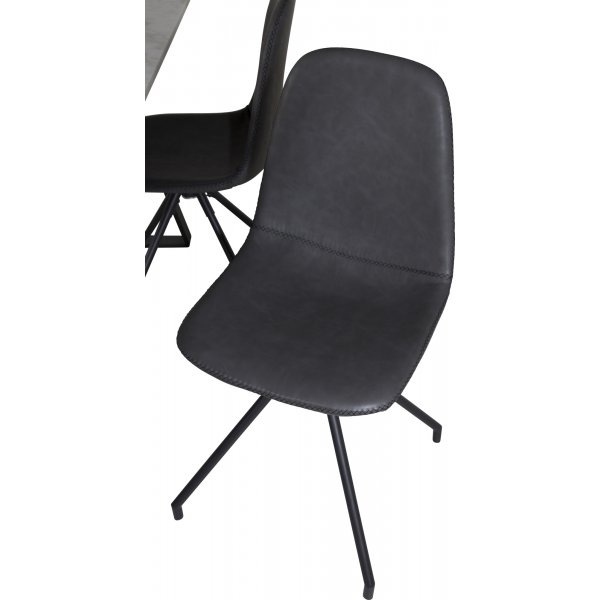 Kntyv Bridge-ruokailutuoli - musta PU