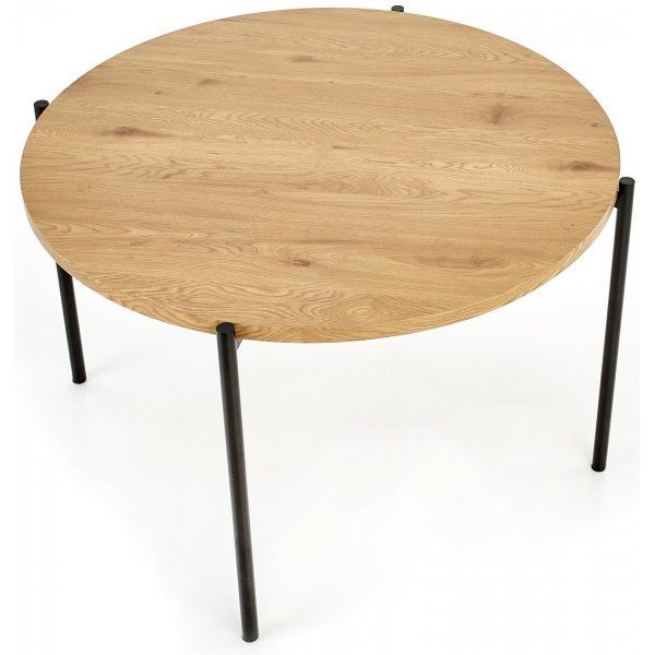 Tanzi- ruokapöytä - 120cm halkaisija - Tammi / Musta Tanzi- ruokapöytä - 120cm halkaisija - Tammi / Musta