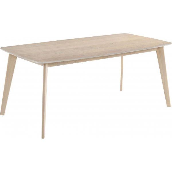 Valkoiseksi kalkittu pyt 180x90 cm Florence + Huonekalujen jalat