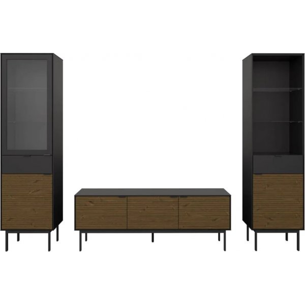 Soma-vitriinikaappi - Musta/espresso Soma-vitriinikaappi - Musta/espresso