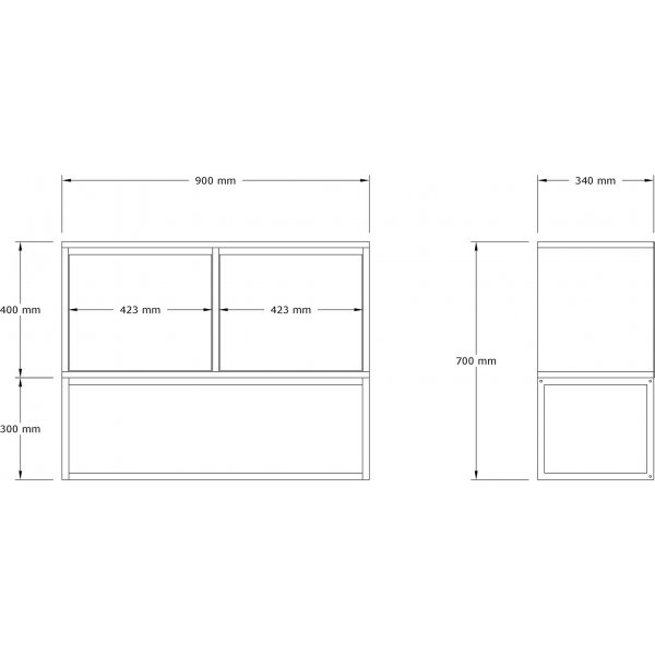 Guarda konsolipöytä 90 x 34 cm - Sapphire tammi Guarda konsolipöytä 90 x 34 cm - Sapphire tammi