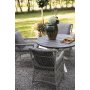 Provence ulkoiluryhm: Scottsdale pyre harmaa/valkoinen ruokapyt 112 cm sislten 4 Provence nojatuolia harmaata synteettis