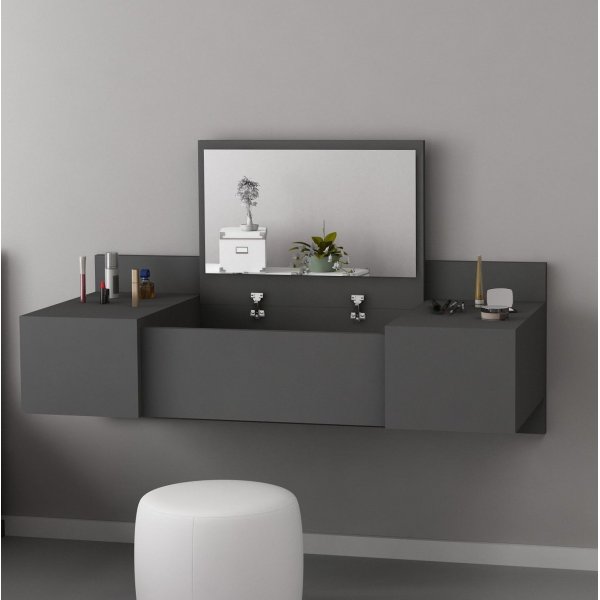 Zakkum peilipöytä 100 x 39 cm - Antrasiitti Zakkum peilipöytä 100 x 39 cm - Antrasiitti