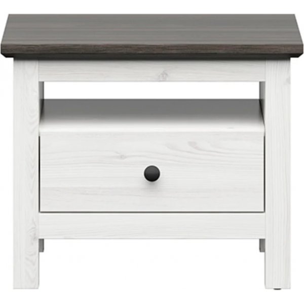 Hesen yöpöytä - Valkoinen/musta Hesen yöpöytä - Valkoinen/musta