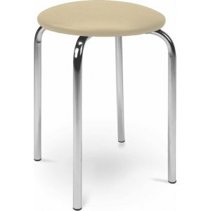 Tyylikäs jakkara - vaalea beige PU Tyylikäs jakkara - vaalea beige PU