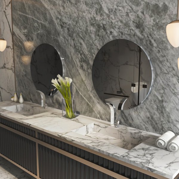 Onean peili - Tummanharmaa/hopea Onean peili - Tummanharmaa/hopea