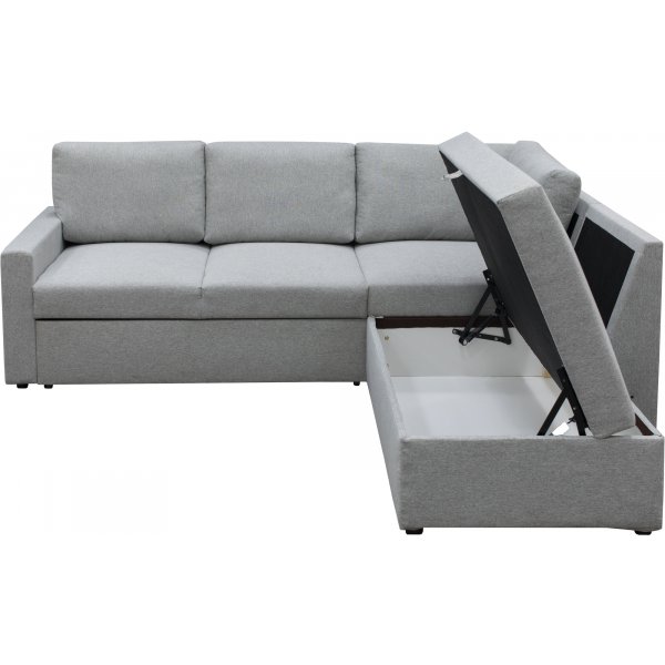 Dream vuodesohva silytyksell (kulmasohva) vasen - Tummanharmaa