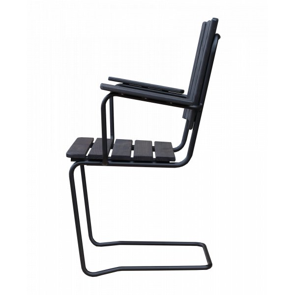 Ulkotuoli Vaxholm jousiteräksestä - Musta Ulkotuoli Vaxholm jousiteräksestä - Musta