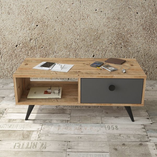 Vilamo sohvapöytä 96 x 44,5 cm - Mänty/antrasiitti Vilamo sohvapöytä 96 x 44,5 cm - Mänty/antrasiitti