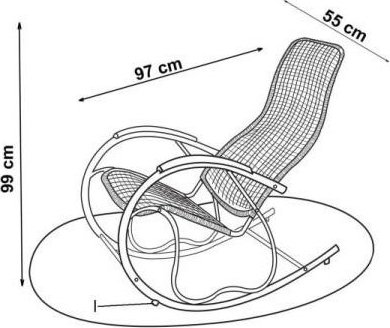 Komfort Digi -keinutuoli - Kromi/Musta