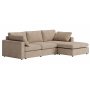Moby tummanbeige divaanisohva 296 cm - Knnettv divaanisohva taskujousilla