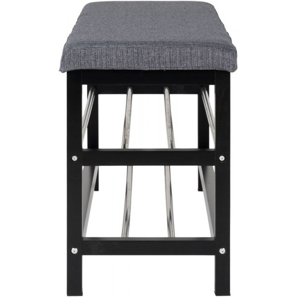 Padova penkki hyllyll - harmaa/musta