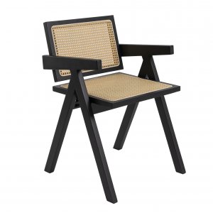 Anna-nojatuoli - Musta, keinorotingilla istuin ja selkänoja Anna-nojatuoli - Musta, keinorotingilla istuin ja selkänoja