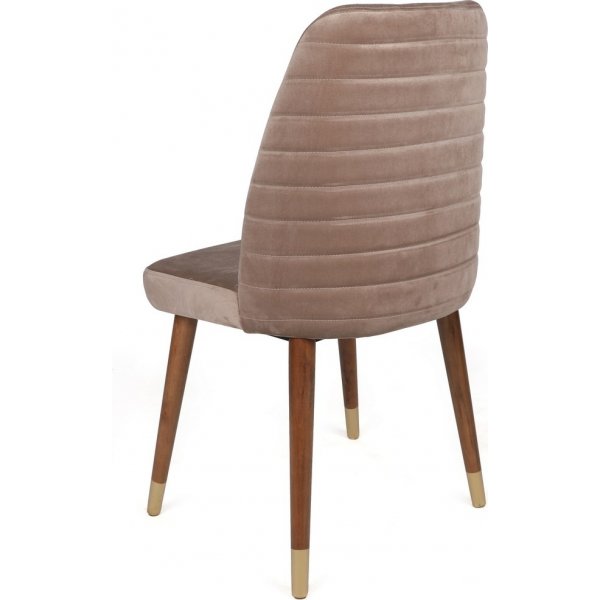 Hugo ruokapöydän tuolisarja - beige/pähkinä/kulta Hugo ruokapöydän tuolisarja - beige/pähkinä/kulta