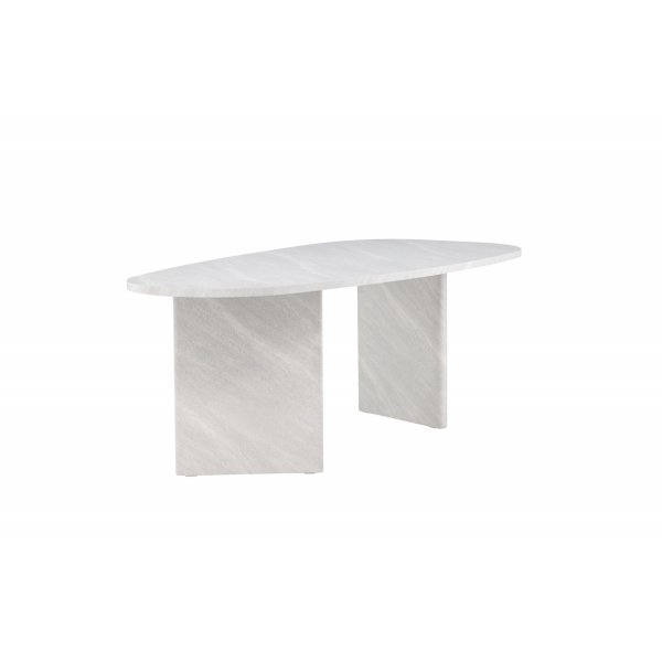 Grönvik ruokapöytä 220 x 100 cm - Valkoinen/harmaa marmori Grönvik ruokapöytä 220 x 100 cm - Valkoinen/harmaa marmori