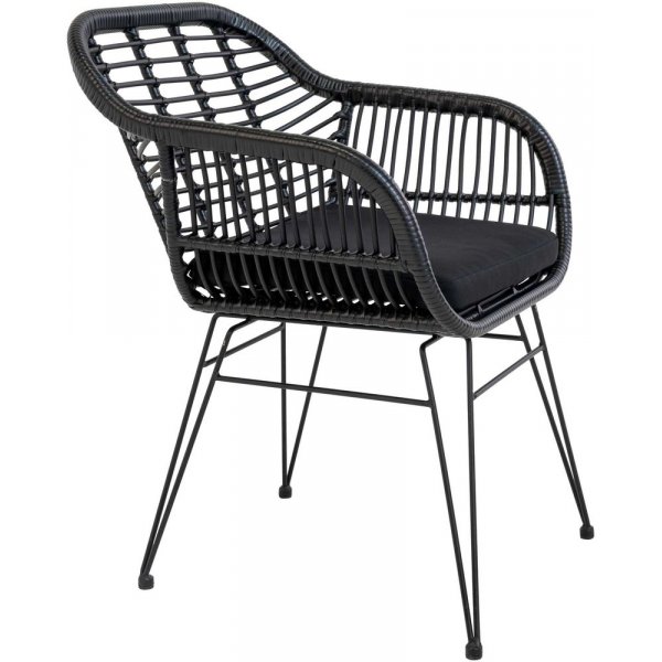 Trieste patiotuoli tyynyllä - musta + Huonekalujen tahranpoistoaine Trieste patiotuoli tyynyllä - musta + Huonekalujen tahranpoistoaine