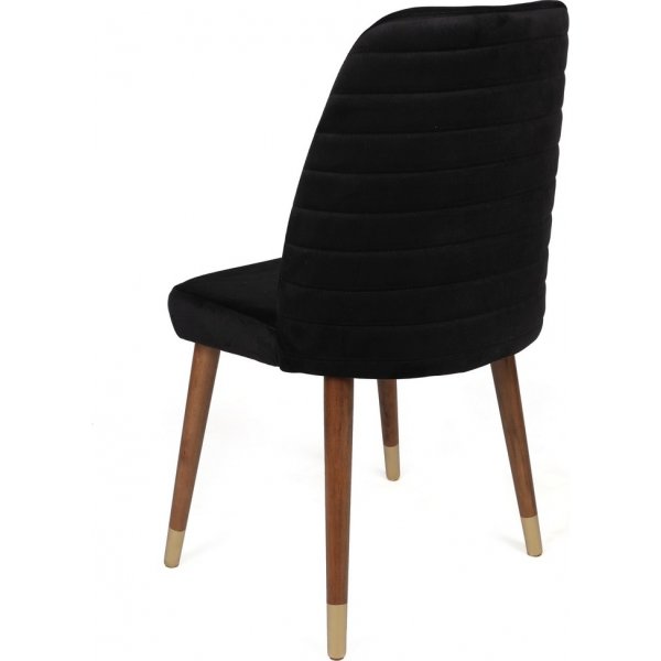 Hugo ruokapöydän tuolisarja - Musta/pähkinä/kulta Hugo ruokapöydän tuolisarja - Musta/pähkinä/kulta