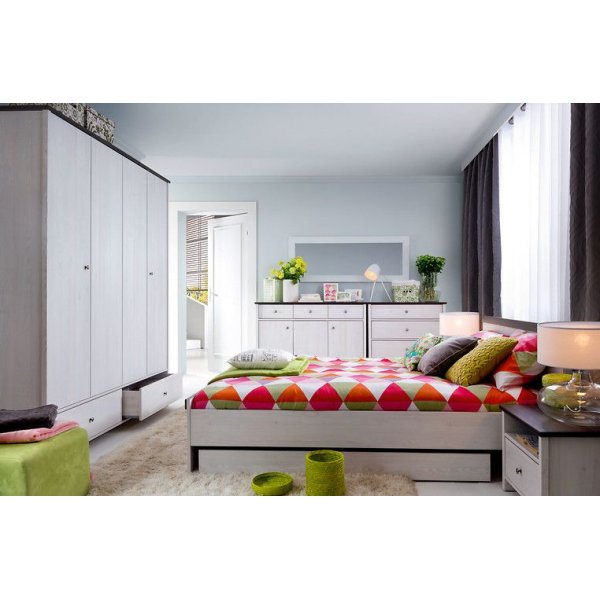 Salvador sängyn runko 160x200 cm - Musta/valkoinen + Huonekalujen tekstiilien hoito Salvador sängyn runko 160x200 cm - Musta/valkoinen + Huonekalujen tekstiilien hoito