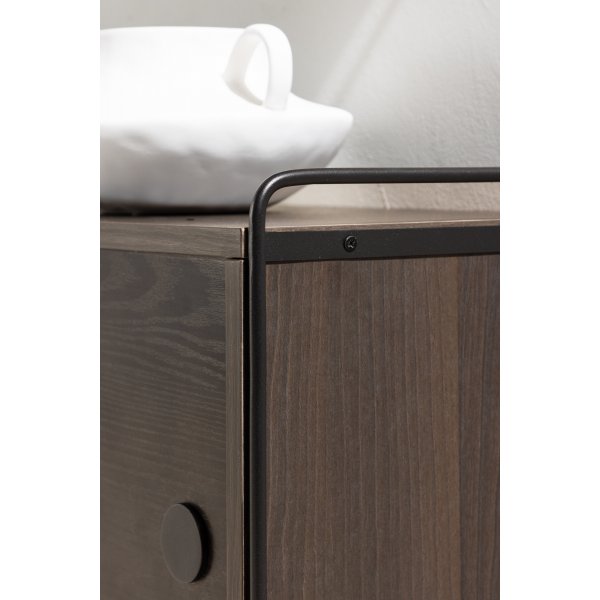 Paris-seinkaappi 48 x 122 cm - Musta/Mocca