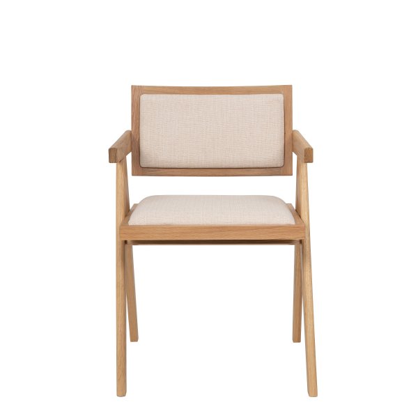 Sara-nojatuoli tammista ja pellavakankaasta + Huonekalujen puhdistus Sara-nojatuoli tammista ja pellavakankaasta + Huonekalujen puhdistus