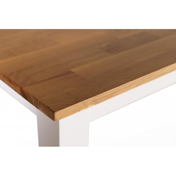 Dalsland-ruokailuryhmä: Ruokapöytä tammi/valkoinen ja 6 keltaista tuolia + 4.00 x Huonekalujen jalat Dalsland-ruokailuryhmä: Ruokapöytä tammi/valkoinen ja 6 keltaista tuolia + 4.00 x Huonekalujen jalat