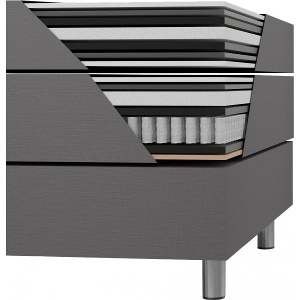 Sänky säilytystilalla harmaa 120x200 cm Sänky säilytystilalla harmaa 120x200 cm