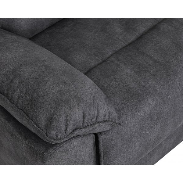 Lepotuolisohva 2:lle, extra leveä, harmaa - 197 cm Lepotuolisohva 2:lle, extra leveä, harmaa - 197 cm