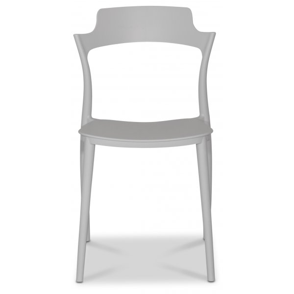 Abbe pinottava muovinen ruokapöydän tuoli - harmaa Abbe pinottava muovinen ruokapöydän tuoli - harmaa