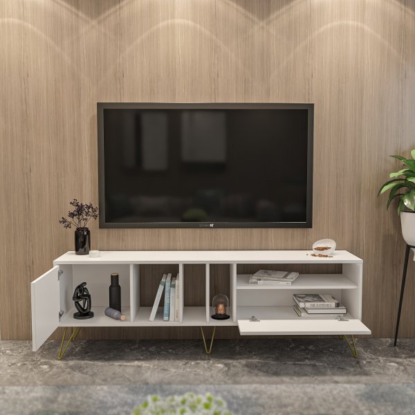 Mistico TV-taso - Valkoinen/kulta Mistico TV-taso - Valkoinen/kulta