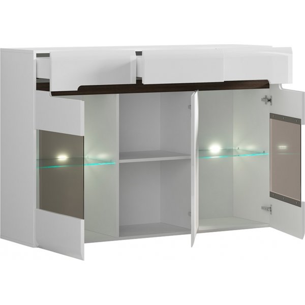 Azteca Trio senkki LED-valolla - valkoinen Azteca Trio senkki LED-valolla - valkoinen