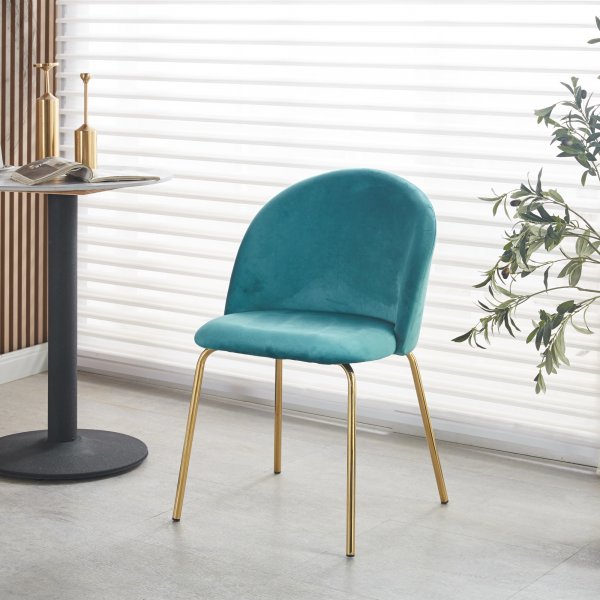 Giovani velvet -tuoli - Antiikkivihre/Messinki + Huonekalujen tekstiilien puhdistus