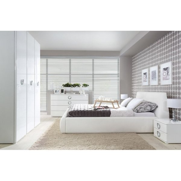 Kai-yöpöytä - Kiiltävä valkoinen Kai-yöpöytä - Kiiltävä valkoinen