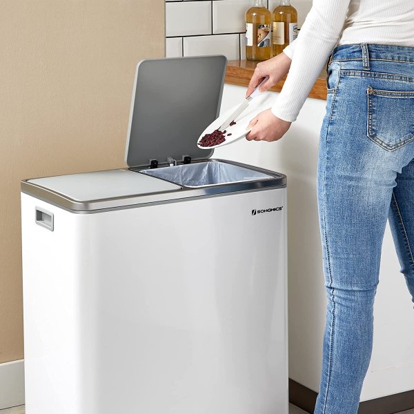 Daloa roskakori 60 l - Valkoinen