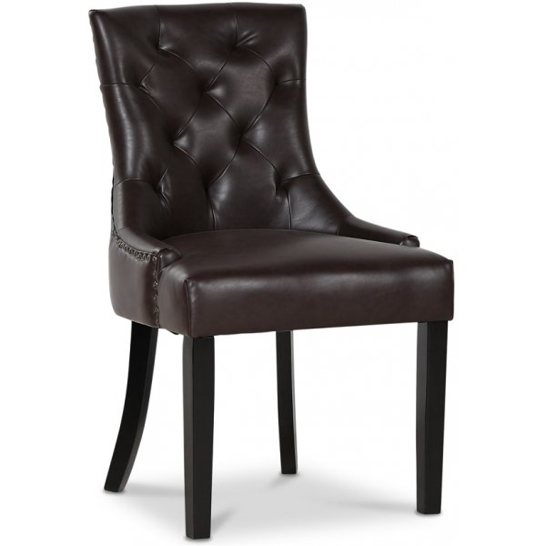 Paris ruokailuryhm�, valkoinen p�yt� + 4kpl Tuva Eastport -tuolia - ruskea (PU)