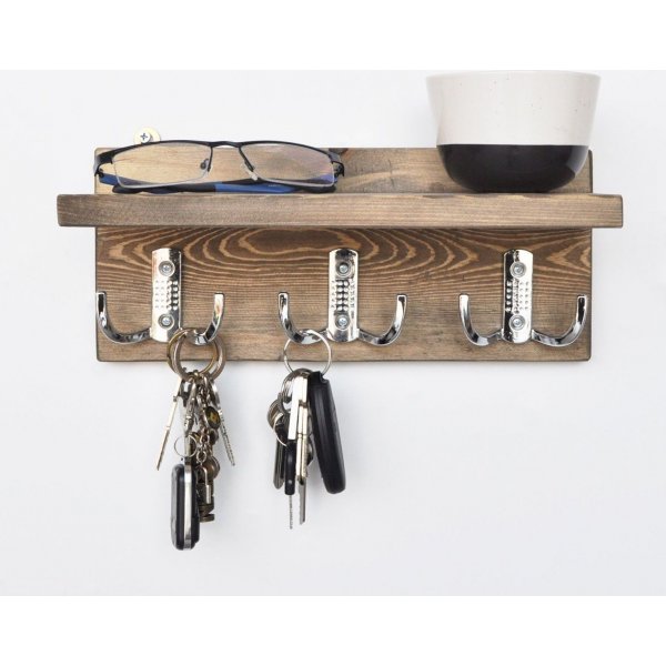 Abstrakti seinähylly 31 - pähkinä Abstrakti seinähylly 31 - pähkinä