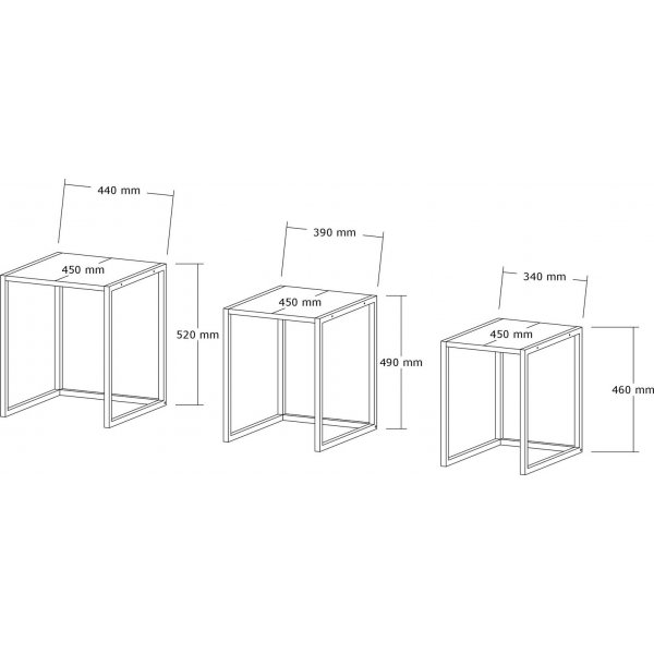 Tali-pyt 34/39/44 x 45 cm - Musta/phkin