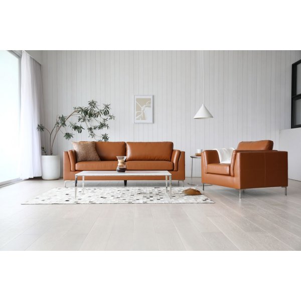 Sohva 3-paikkainen ruskea keinonahka + Huonekalujen tekstiilien puhdistus Sohva 3-paikkainen ruskea keinonahka + Huonekalujen tekstiilien puhdistus