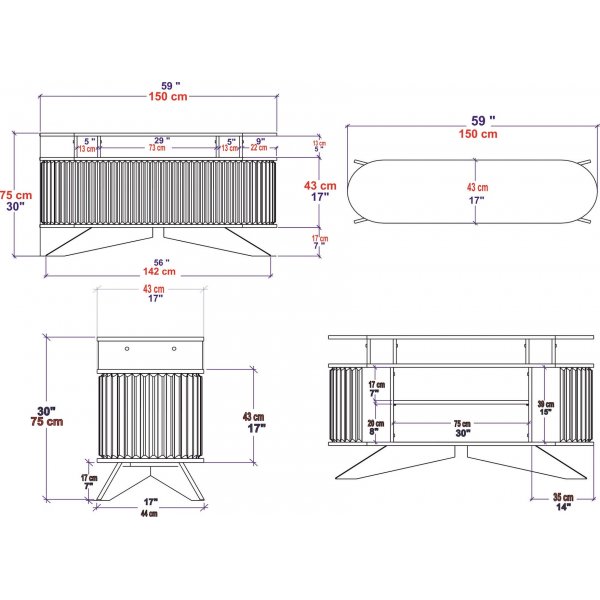 Myrskyinen senkki - Valkoinen/antrasiitti