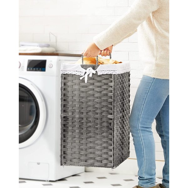 Henrietta pyykkikori 90 l - harmaa