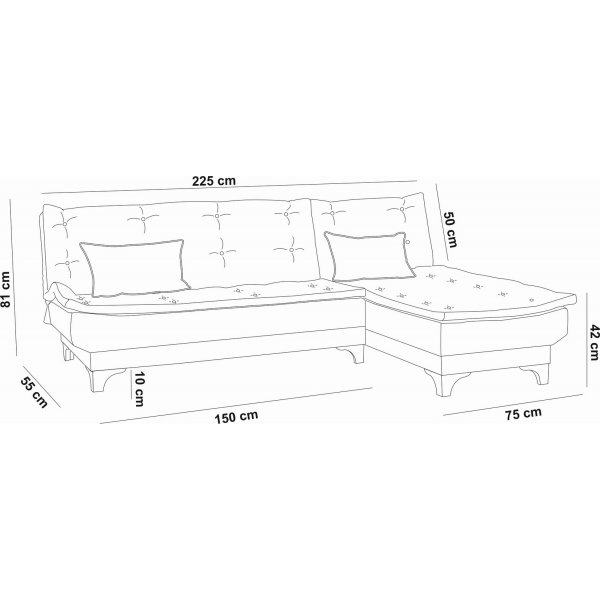 Santo divaani vuodesohva - Kermanvalkoinen Santo divaani vuodesohva - Kermanvalkoinen