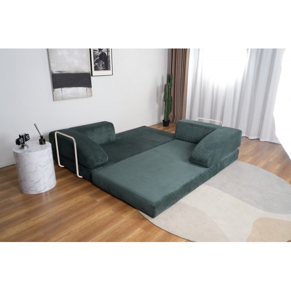 Vihreä samettivuodesohva, 3-paikkainen - Lincoln Vihreä samettivuodesohva, 3-paikkainen - Lincoln