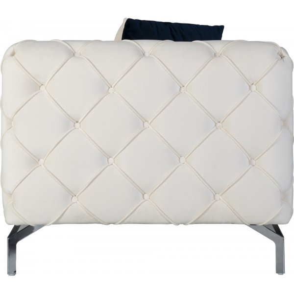 Como 2-istuttava sohva beigeä samettia ja napit + Huonekalujen tekstiilien hoito Como 2-istuttava sohva beigeä samettia ja napit + Huonekalujen tekstiilien hoito