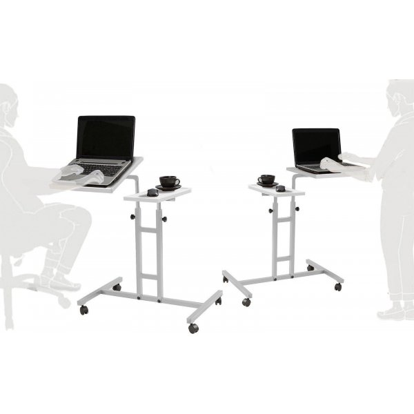 Glen kannettavan tietokoneen pöytä 67x45,5 cm - Valkoinen (pyörillä) Glen kannettavan tietokoneen pöytä 67x45,5 cm - Valkoinen (pyörillä)