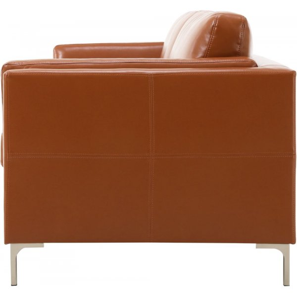 Sohva 3-paikkainen ruskea keinonahka + Huonekalujen tekstiilien puhdistus Sohva 3-paikkainen ruskea keinonahka + Huonekalujen tekstiilien puhdistus