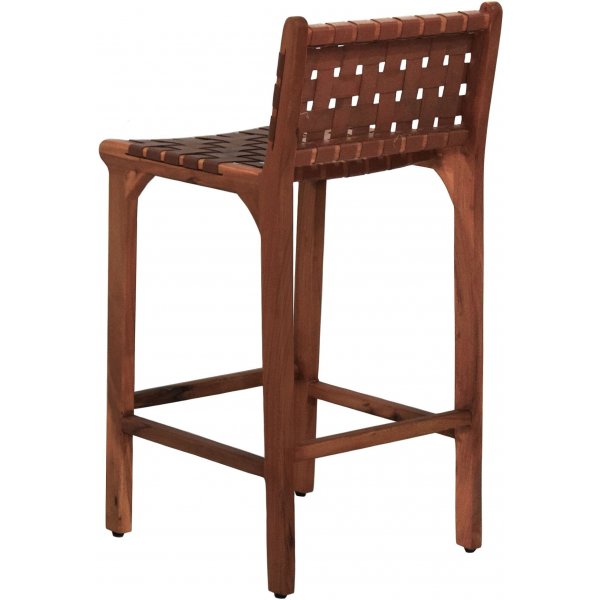 Porto Bello baarijakkara tiikki/aniliininahkaa + Huonekalujen jalat Porto Bello baarijakkara tiikki/aniliininahkaa + Huonekalujen jalat