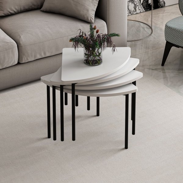 Emma sohvapöytä Ø90 cm - Valkoinen Emma sohvapöytä Ø90 cm - Valkoinen