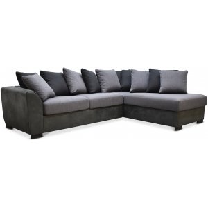 Deluxe-sohva avopll oikealla - harmaa/antrasiitti/vintage