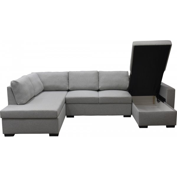 Sohva 309 cm vaaleanharmaa - Solna