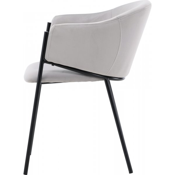 Evelina ruokatuoli - Harmaa sametti Evelina ruokatuoli - Harmaa sametti