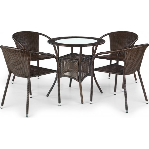 Malik-kahvilatuoli - Tummanruskea keinorottinki Malik-kahvilatuoli - Tummanruskea keinorottinki